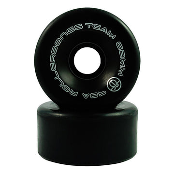 Rollerbones Team Logo Recreational Roller Skate Wheels (Set Of 8), Black, 62Mm