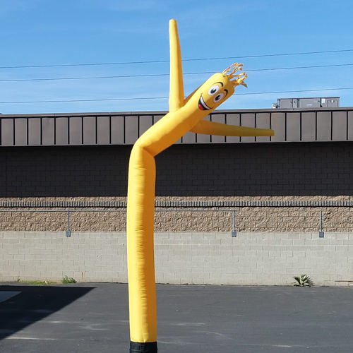 Golden Yellow 20Ft Tall Inflatable Tube Man Air Powered Dancing Puppet For Outdoors (Puppet Attachment Only) | Feather Flag Nation