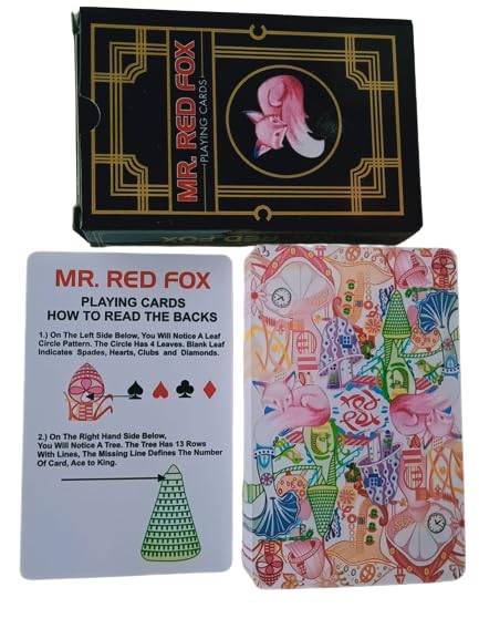 R.S.Magic Tricks Mr Red Fox Marked Deck Cheating Playing Card Magic Multicolor