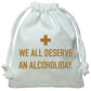 Funcart Unisex We All Deserve An Alcoholiday Hangover Kit/Pouch (White) For Wedding/Party/Bachelor/Bachelorette/Special Occasion
