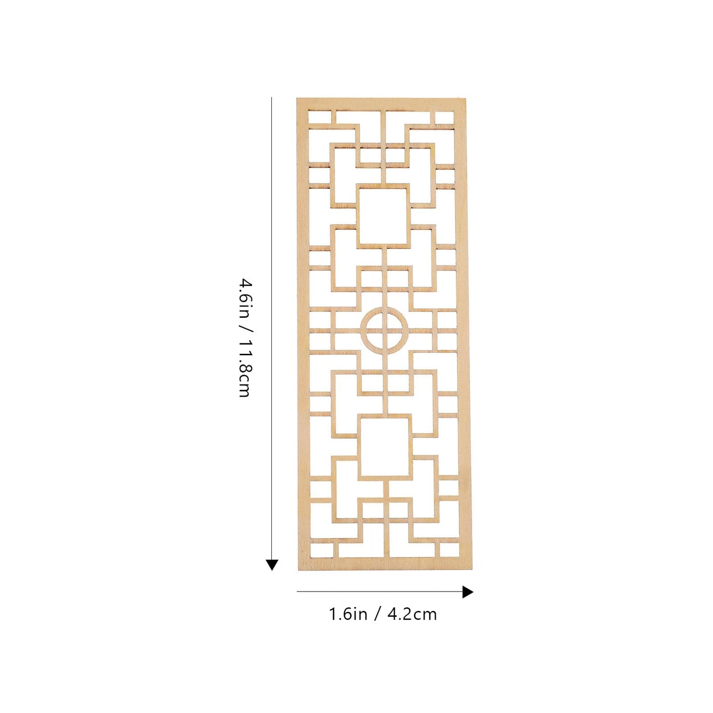 4Pcs Miniature Dollhouse Furniture, Chinese Style Wood Screen Model, Decorative Mini House Screen For Dollhouse Living Room, Ret