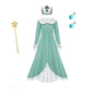 Mgacc Princess Peach Dress Princess Peach Cosplay Costume With Crown Kids Skirt For Halloween Party