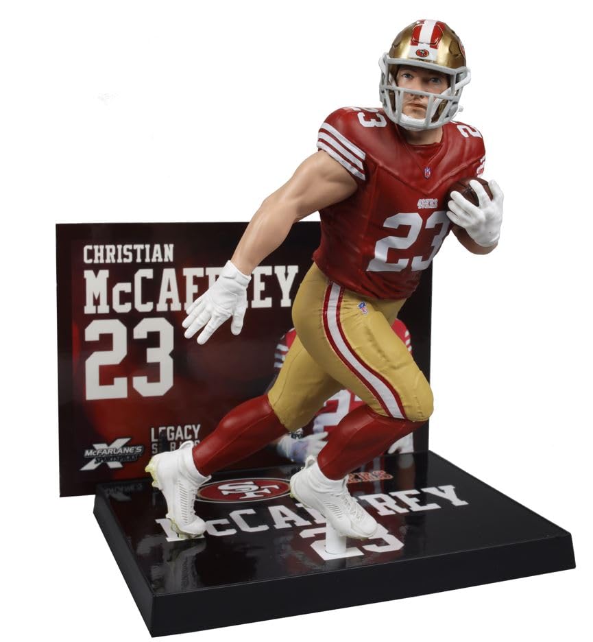 McFarlane Toys NFL 7" Figure - Christian McCaffrey (San Francisco 49ers) - Multicolor, Model 787926103847, Plastic Material
