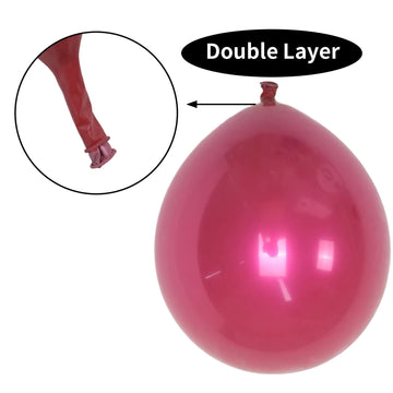 Chrome Hot Pink Balloons, 50 Pcs 10 Inch Double-Layered Metallic Hot Pink Balloons, Shiny Thick Chrome Metallic Fuchsia Pink Latex Helium Balloons For Girls Women Birthday Wedding Party Decoration