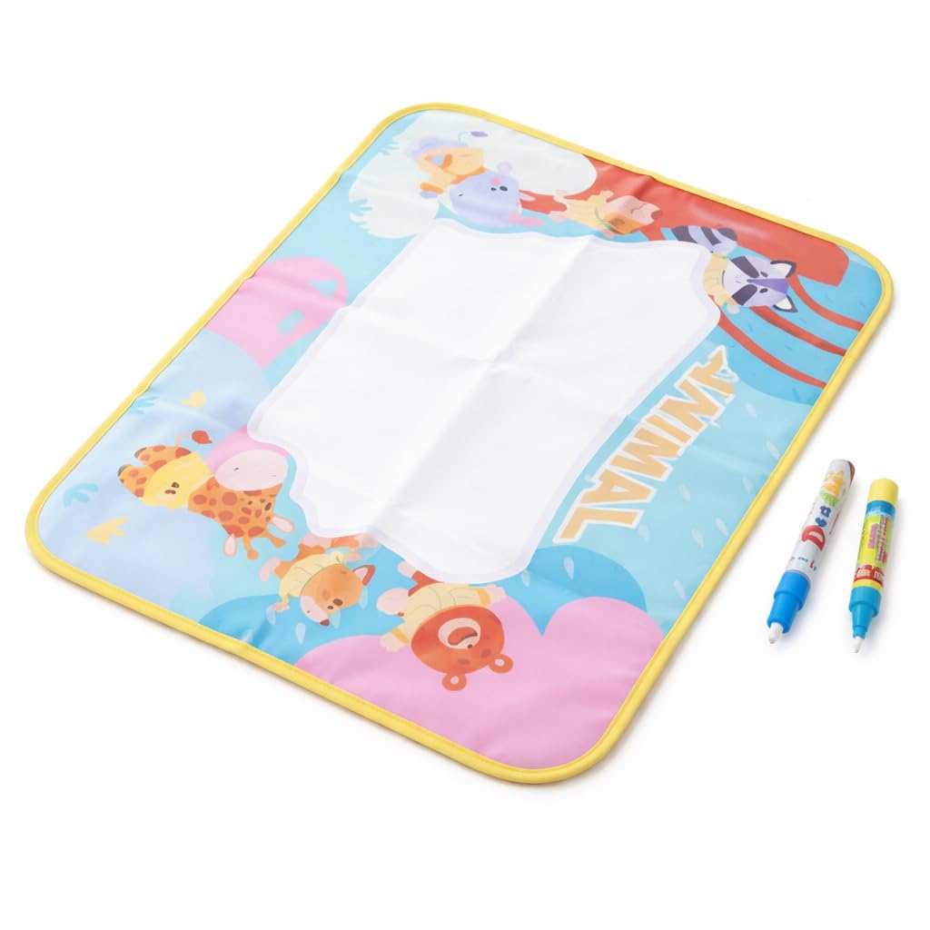HITRUZ Magic Drawing Mat for Kids 37 Years | Mess Free Aqua Doodle Mat with Water Pen | Reusable Coloring & Writing Toy for Tod