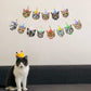 MGJSRNH Cat Happy Birthday Banner - 14 Piece Set, Paper Decor, Bday Cat Theme for Kids' Parties and Baby Showers