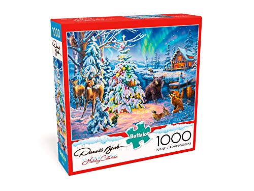Buffalo Games 1000 Piece Jigsaw Puzzle - Darrell Bush Woodland Christmas - Paper - 26.75 x 19.75 inches - Perfect for Game Nights