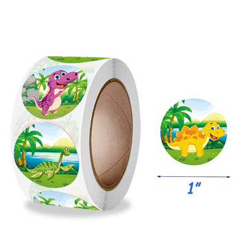 Roranic Dino Reward Stickers For Kids.1 Inch 500 Count Dinosaurs Stickers For Toddlers In 6 Designs.Teacher Supplies For Classro