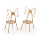 Miniature Chairs Set of 2Pcs Dollhouse Furniture Bistro Chair (Pack of 2) Butterfly Backrest Designed Miniature Soldier Metal Ch