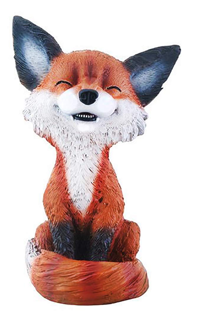 Mulandd YTC Brown and Black Smiling Fox TeeHee Themed Decorative Figurine Statue