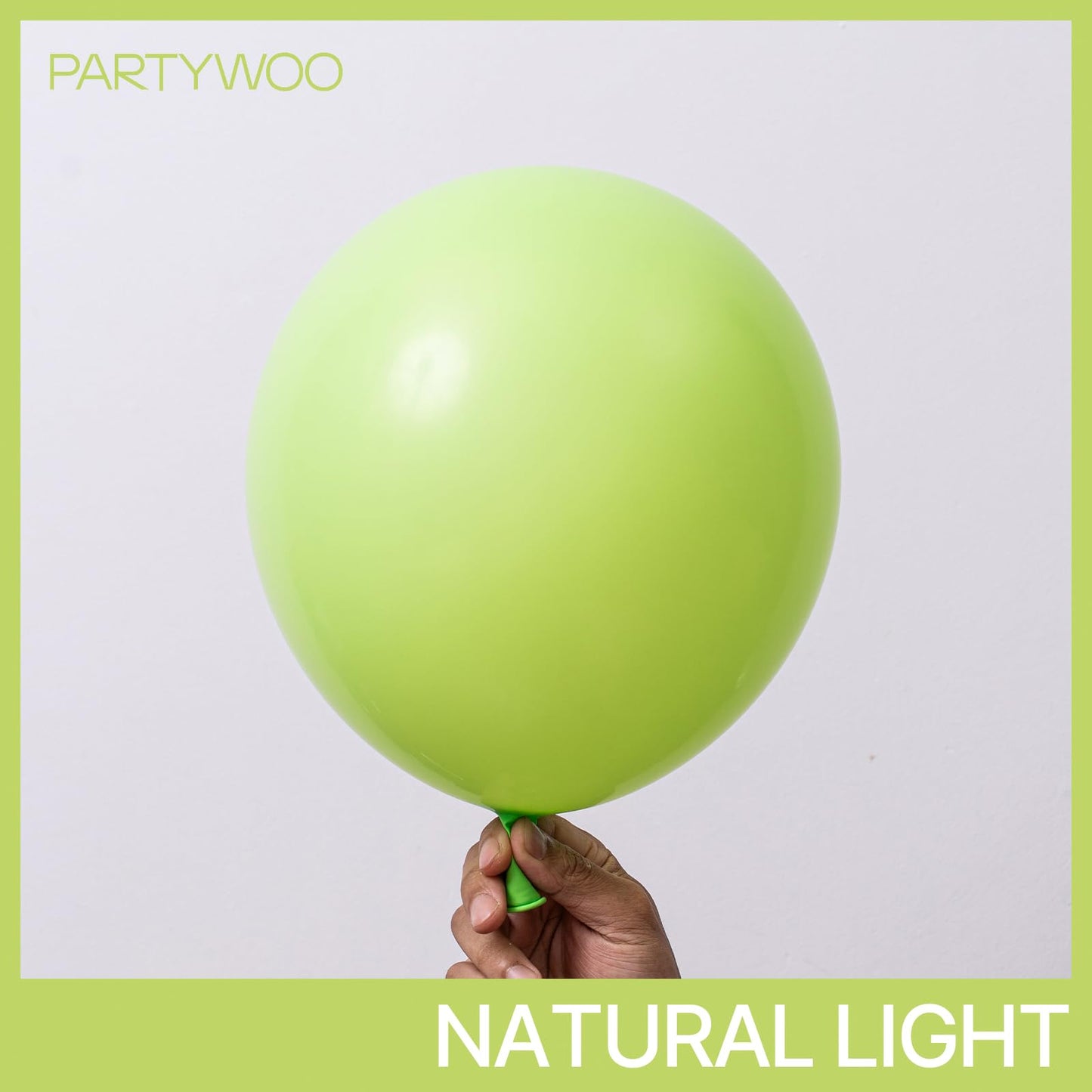 Partywoo Lime Green Balloons, 100 Pcs Green Balloons Different Sizes Pack Of 36 Inch 18 Inch 12 Inch 10 Inch 5 Inch For Balloon Garland As Birthday Decorations, Wedding Decorations, Party Decorations