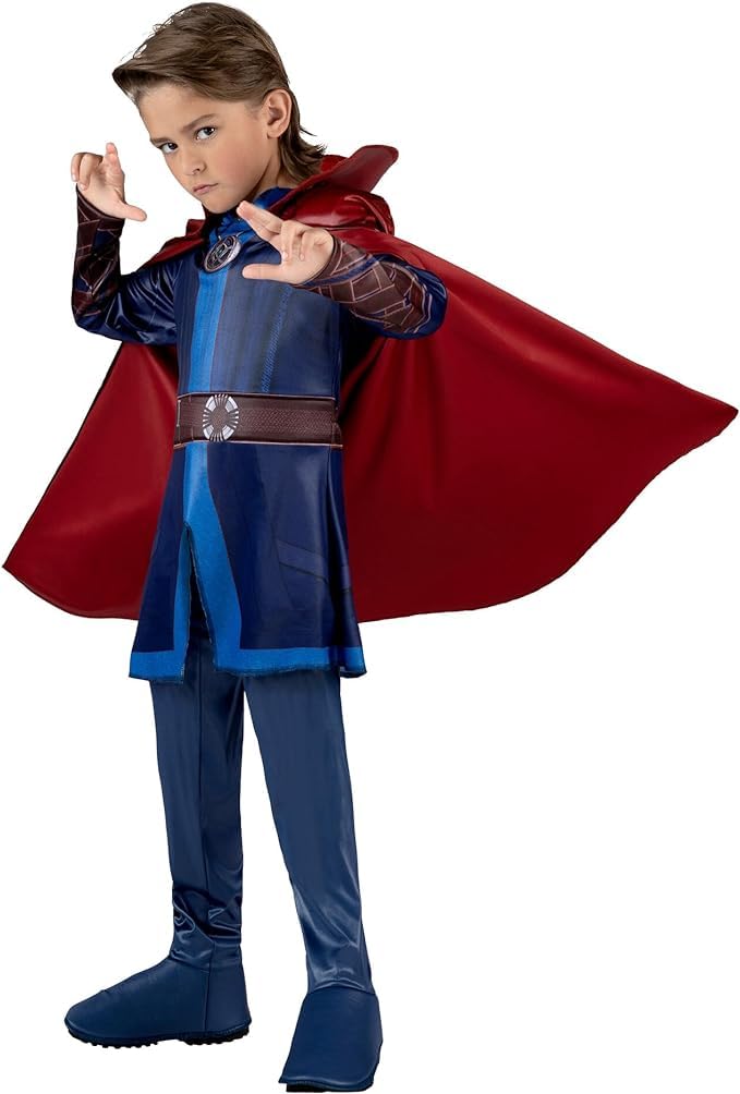 Marvel Doctor Strange Official Youth Haloween Costume - Tunic And Pants Plus Padded Detachable Cape (S) Multi