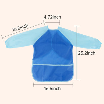 Cubaco 2Pack Art Smock For Kids 8-12 Kids Apron Waterproof Smocks For Kids Apron For Kids Toddler Smock Artist Smocks For Kids 5