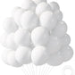Lovestown 110Pcs White Balloons, 12 Inches White Party Balloons Bulk With Ribbon Latex Helium Balloons Garland Arch For Diy Crafts Birthday Baby Shower Wedding Party Decorations