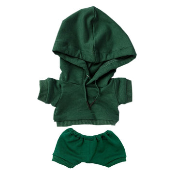 Niannyyhouse 10Cm Plush Doll Clothes Elastic Solid Sportswear Suits Hoodie Pants Soft Stuffed Plush Toy Dress Up Accessories (Da