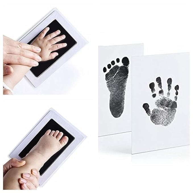 Inkless Baby Handprint & Footprint Kit With Imprint Cards | Messfree Clean Touch Newborn Hand & Foot Print Maker | Nontoxic Ba