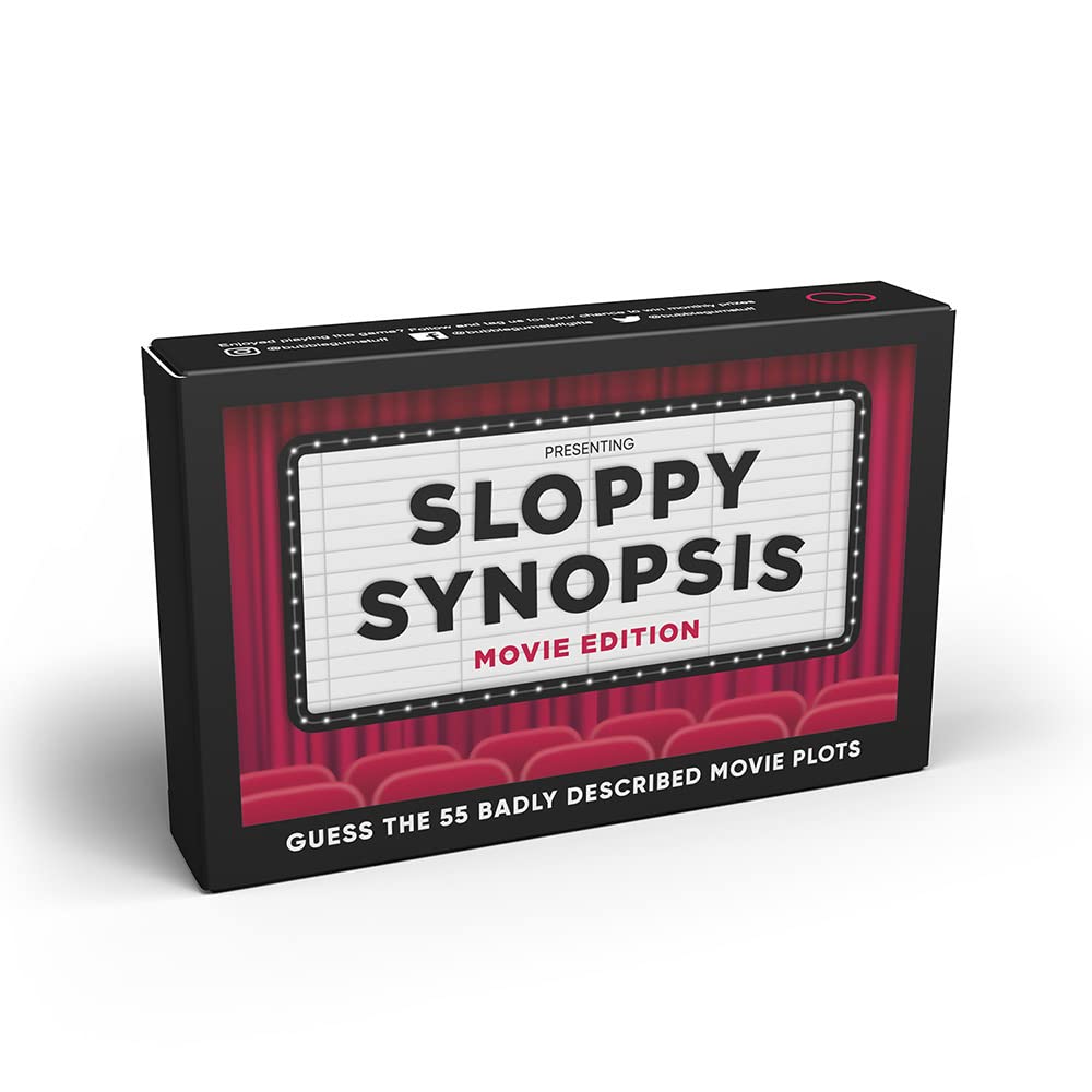 Bubblegum Stuff Sloppy Synopsis Card Game - Badly Described Movies Quiz Game - 55 Flashcards 4.9-Inch X 3.2-Inch (12.5 X 8.1 Cm) - Suitable For Family, Kids, Teenagers & Adults