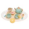 Kids Tea Party Set with Serving Tray | Pretend Play Tea Set for Girls & Boys | Montessori Role Play Kitchen Toy | 16Piece Tea T