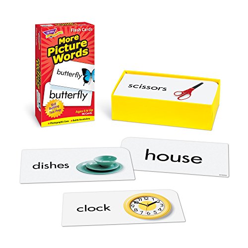 Trend Enterprises: More Picture Words Skill Drill Flash Cards, Great For Skill Building And Test Prep, Photo Cues, Builds Vocabulary, 96 Cards Included, For Ages 6 And Up