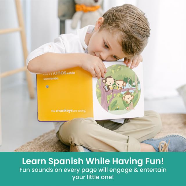 Binibi Spanish Books For Babies & Toddlers 1-3 La Selva Bilingual Sound Book With Jungle Animal Sounds | Bilingual Children'S Book | Support Spanish Learning For Kids | Libro En Español Para Bebés