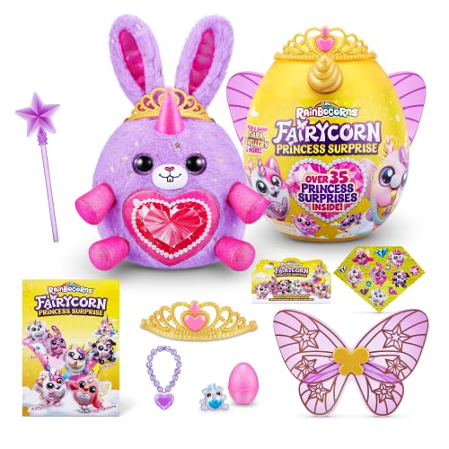 Rainbocorns Fairycorn Princess Surprise (Bunny) By Zuru 11 Collectible Plush Stuffed Animal, Surprise Egg, Wearable Fairy Wings,