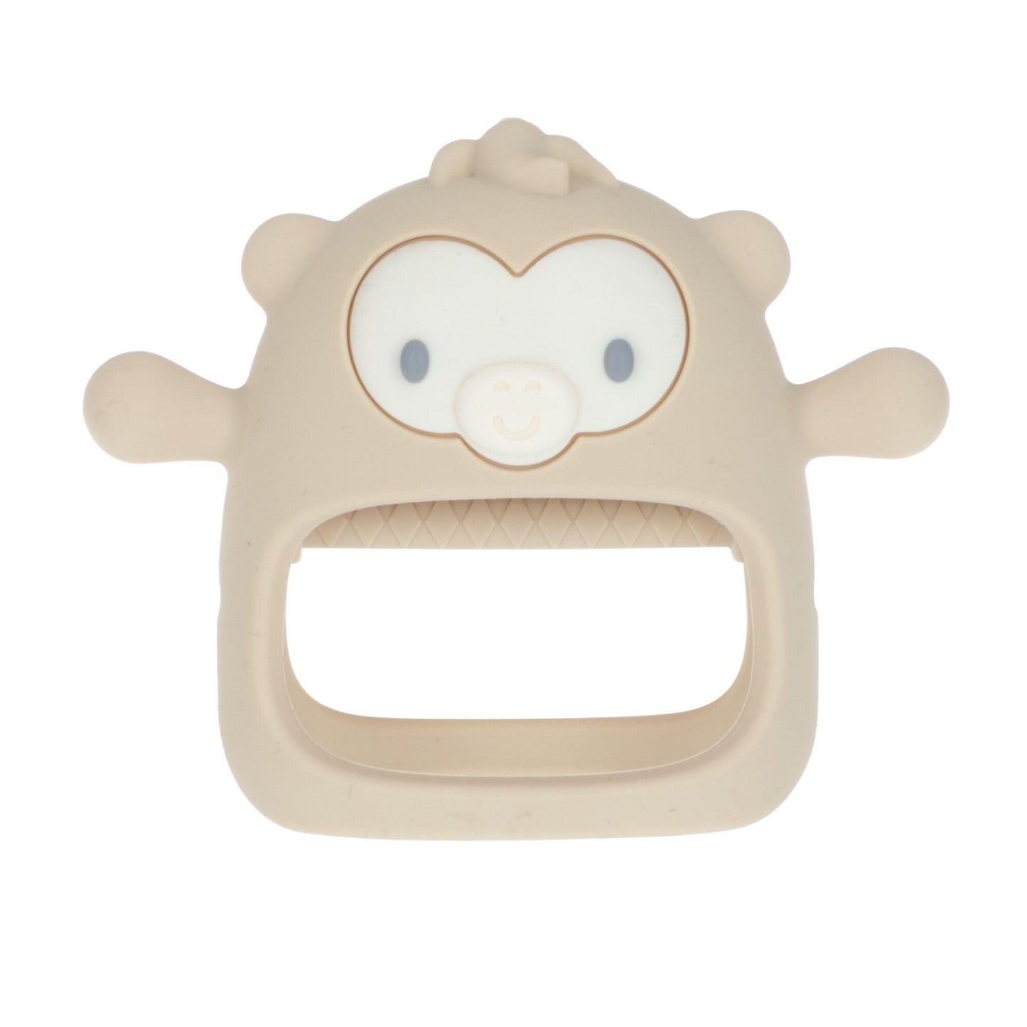 Nuby Silicone Wrist Teething Mitten - Baby Teether Ring - 3+ Months - Provides Teething Relief for Babies and Toddlers - Brown M