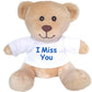 Hug-A-Booboo “I Miss You” Plush Teddy Bear - Super Cute 6” Small Plush Teddy Bear With Sweet Caring Message T-Shirt, Great For Gift, Gift Basket, Love, Military,Comfort A Friend