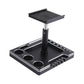 KingVal Metal RC Car Work Stand Repair Workstation Platform Compatible with TRX4M SCX24 FCX24 1/18 1/24 RC Mini Crawler Car (Bla