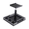 KingVal Metal RC Car Work Stand Repair Workstation Platform Compatible with TRX4M SCX24 FCX24 1/18 1/24 RC Mini Crawler Car (Bla