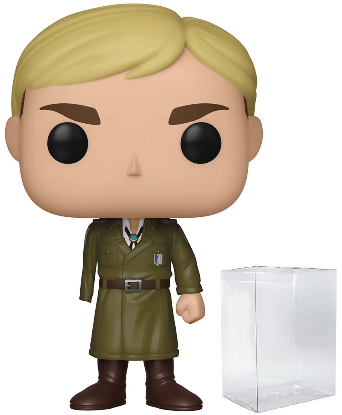 Pop Attack On Titan - Erwin Smith (One-Armed) Funko Pop! Vinyl Figure (Bundled With Compatible Pop Box Protector Case), Multicolored, 3.75 Inches