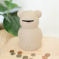 Neutral Silicone Teddy Bear Coin Bank for Kids  Baby  and Toddler. Unbreakable Piggy Bank for Kids -Nursery Decor - Durable Money Bank Gift for Children