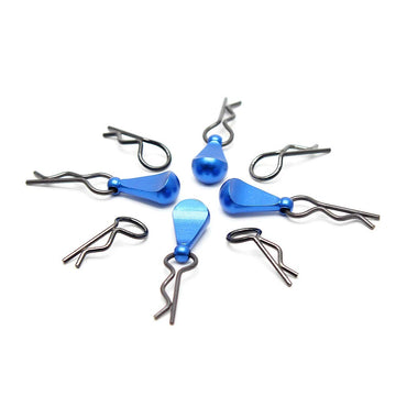 Hosim 8 pcs of 1.2mm Metal Body Clips Pins with 4 Teardrop-shaped Pull Tabs for All of 1:8 and 1:10 Scale RC Vehicles Cars Truck
