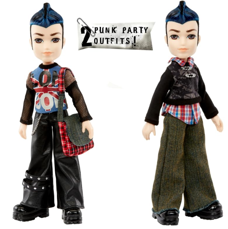 Bratz Pretty ‘N’ Punk Eitan Boyz Punkz Fashion Doll With 2 Outfits And Suitcase, Collectors Ages 6 7 8 9 10+