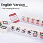 drizzle Mini American Mahjong Set - 166 White Melamine Tiles, Jokers, Racks & Pink Duck Bag, 0.8" Size