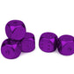 DS.DISTINCTIVE STYLE Aluminum Alloy Dice 5 Pieces 16mm Portable Metal Dices with Case 6 Sided Dice for Party Game (Purple Rectan