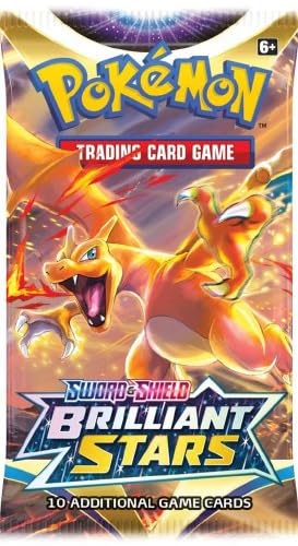 Pokemon TCG: decorative replica blade & Shield - Brilliant Stars Booster Pack (10 Cards Per Pack)