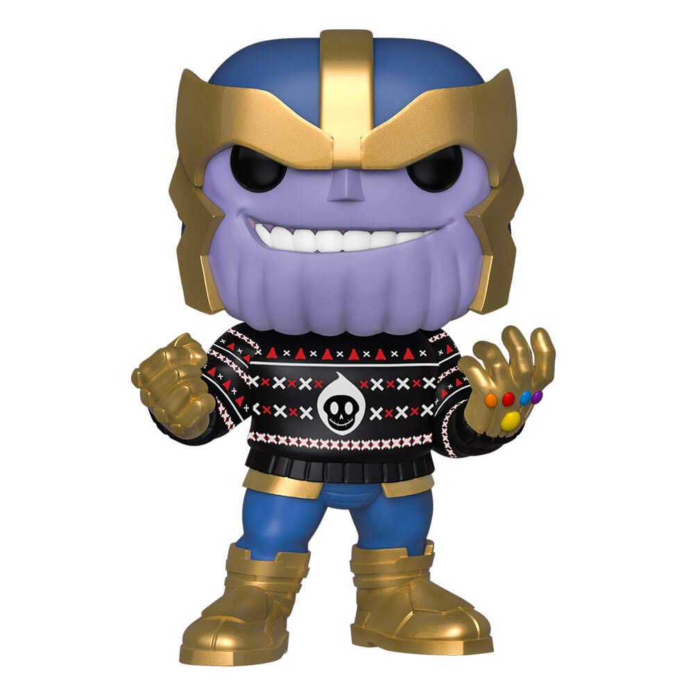Funko Pop! Marvel Holiday Thanos in Ugly Sweater, Standard Size, Multicolor, Vinyl, Model 43336