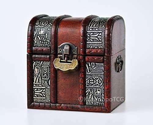 Kakapopotcg Elven Chest (Ancient Egypt) Lockable Wood Deck And Counter Box Trading Cards Mtg Magic Fab Tcg Ygo Ptcg Edh Commander Box Dice Box Dnd Spell Card Box