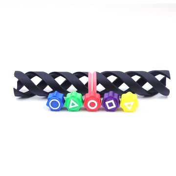 Koovdem Traditional Tossing Game,Gongi Korean Folk Game Set Family Travel Gongi Folk Set Pieces Dice With Base (Spiral Case)
