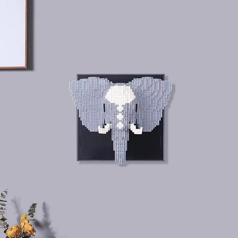 Bdydt Wall Art Elephant Building Blocks Set; A Wall Decor Set For Adults Who Love Creative Hobbies(1625 Pieces) Toys Gifts For K