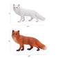 Uandme Fox Toy Figures Set Includes Arctic Fox & Red Foxes Figurines Cake Toppers (7 Foxes)
