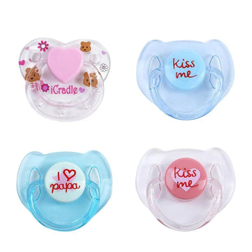 Myrebaby 4 Styles Of Magnetic Pacifiers For Reborn Dolls, Reborn Baby Doll Feeding Toy Accessories,Random Bear Doll*1