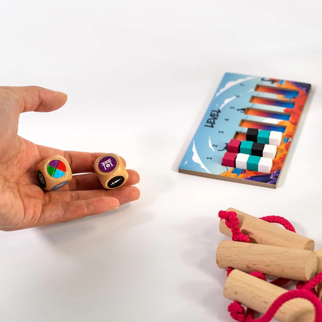 Hachette Boardgames Nekojima - Dexterity Stacking Game for 1-5+ Players, Ages 8+, Wooden, Model 238333, 15 Minutes Playtime