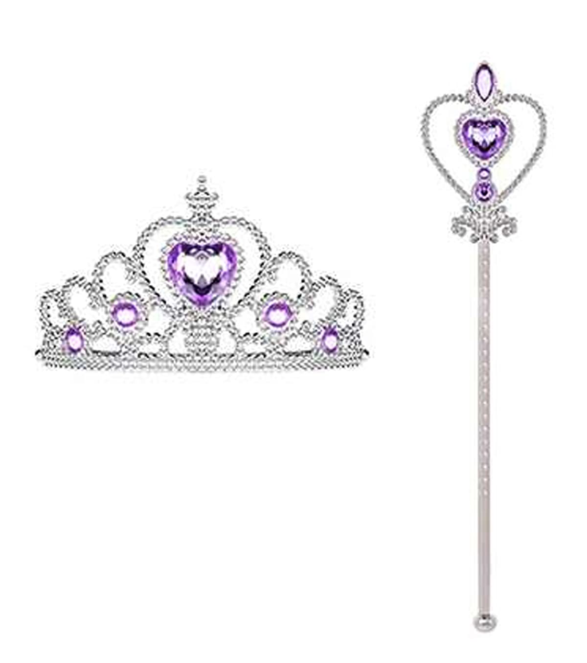 FancyDressWale Party Favour Princess Crown Tiara and Wand for Girls 310 Years/Return Gifts (Purple, Set of 1)