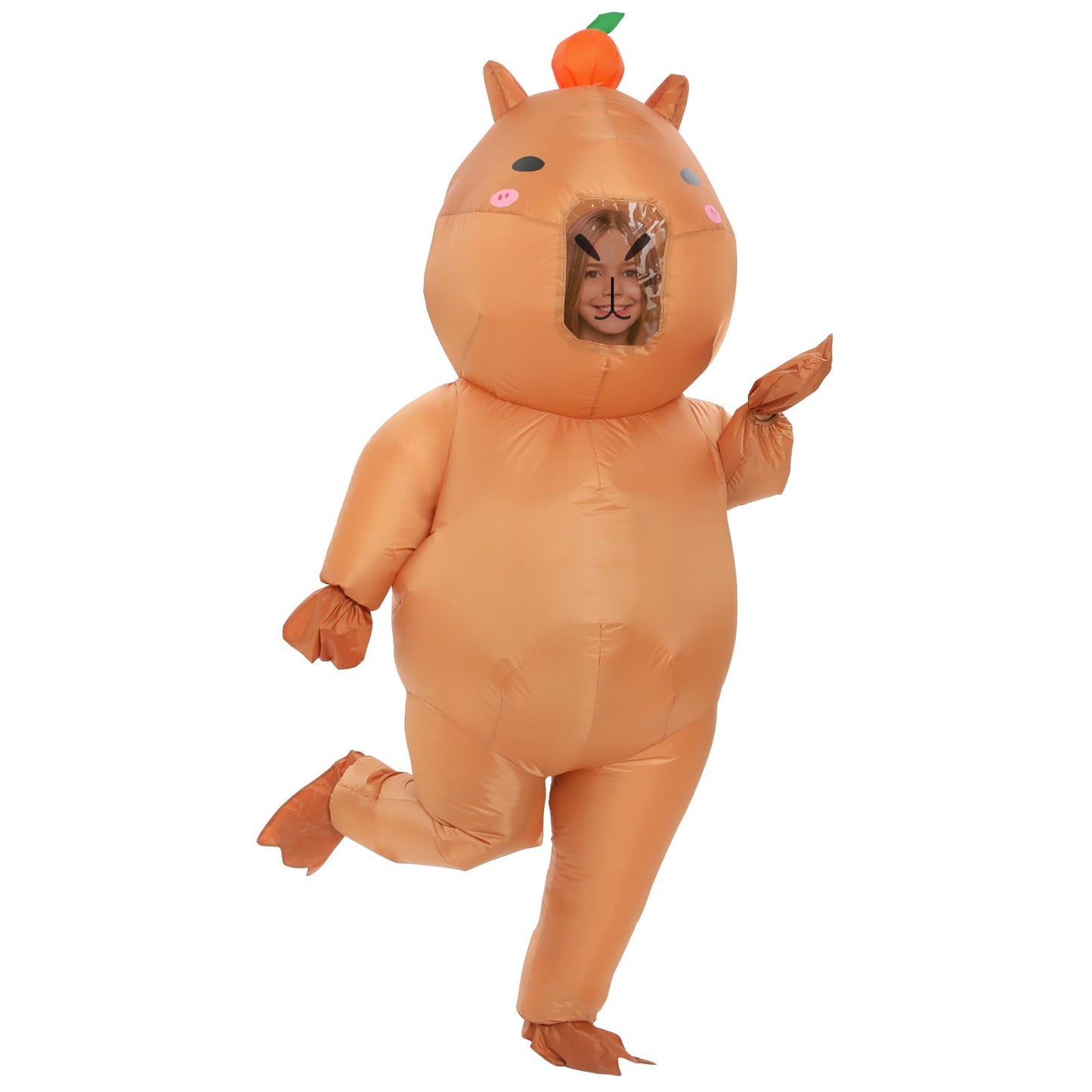 Xyjkidses Inflatable Capybara Costume Kids Halloween Costume Kid Girls Boys Funny Animal Blow Up Costumes Kid For Cosplay Party