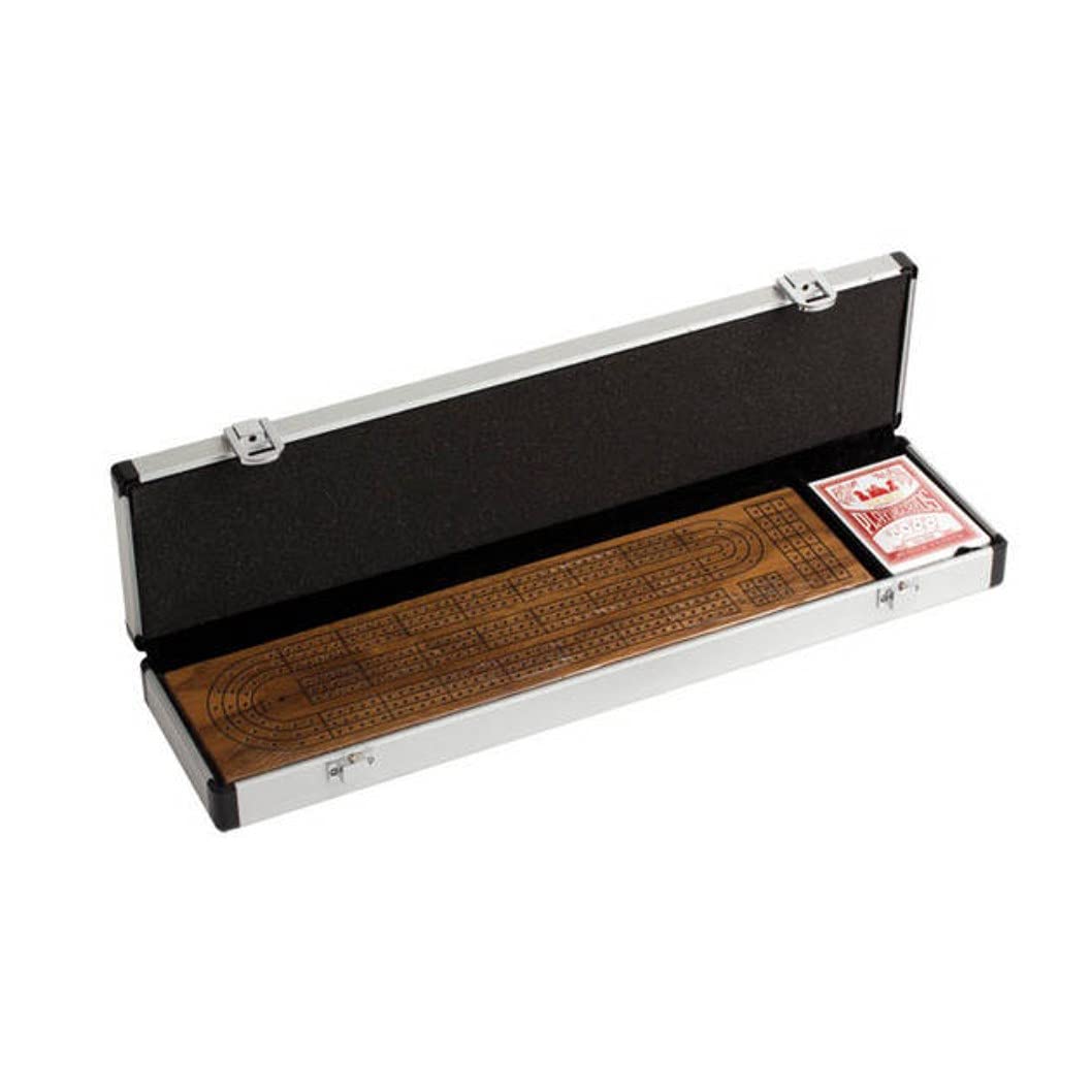 Chh 3 Track Walnut Cribbage Set In Aluminum Case
