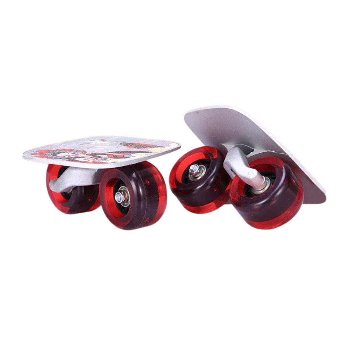LICHTS Roller Road Drift Skates Plate Outdoor Split Skateboard Red Black Wheels