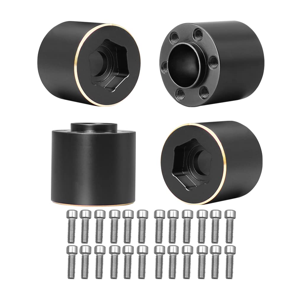Muhikrt Brass Weights 6Mm 9Mm 12Mm 15Mm 22Mm Wheel Hex Hub Widen Adapter For 1/10 Rc Crawler 1.9 2.2 Wheels Rims Scx10 Trx4 (18.