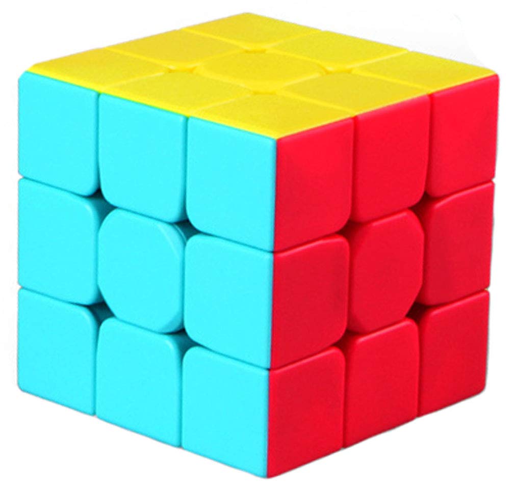 Tanch Qiyi Speed Cube 3X3 Stickerless Magic Cube Puzzle Toy Colorful