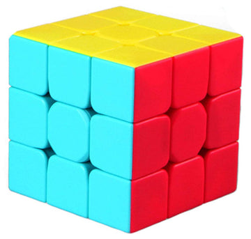 Tanch Qiyi Speed Cube 3X3 Stickerless Magic Cube Puzzle Toy Colorful